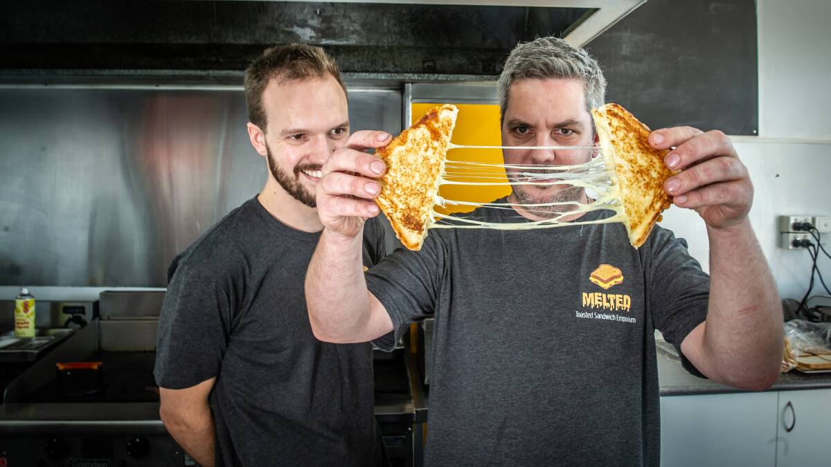 Alex Royds and Alex O'Brien are the duo behind Melted Toasted Sandwich Emporium. Picture: Karleen Minney