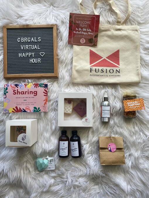 What was in Saturday's goody bag for the virtual happy hour. Picture: Supplied