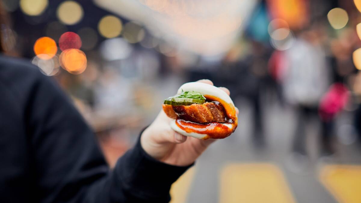 The roast pork belly gua bao from Wonderbao. Picture: Supplied
