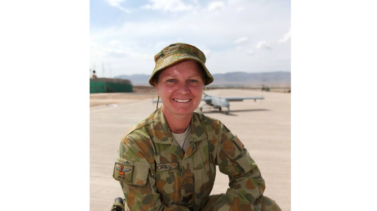Sue Osborn during her time working with military drones with the Australian Army's elite uncrewed system unit, 20th Regiment, Royal Australian Artillery. Picture supplied
