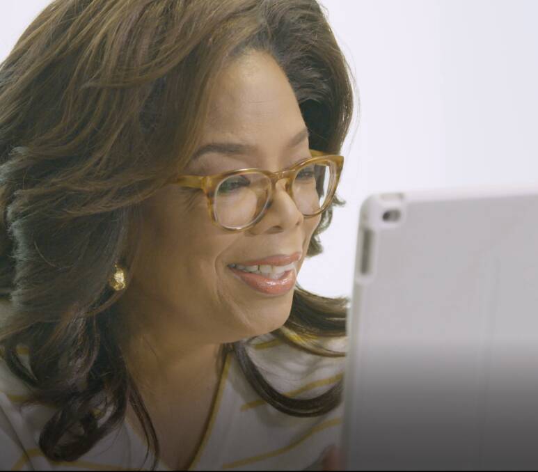 Screenshot of Steve Lee's video call with Oprah, pictured. Photo: supplied. 