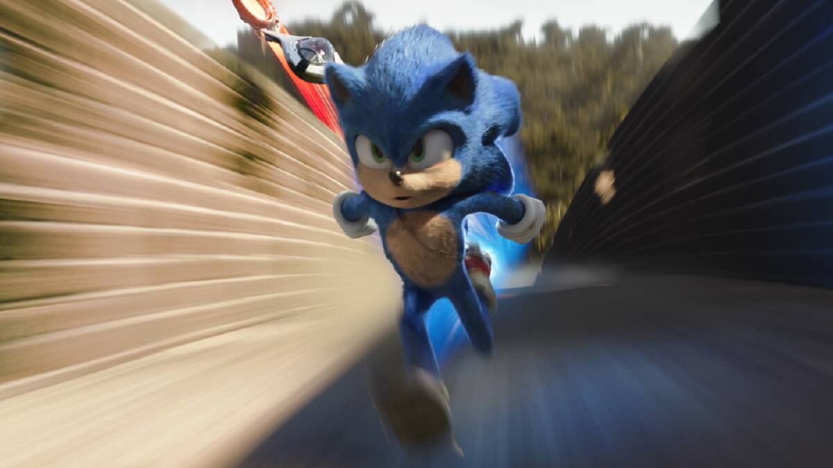 Sonic the Hedgehog is a goofy comedy with a childlike protagonist. Picture: Paramount Pictures