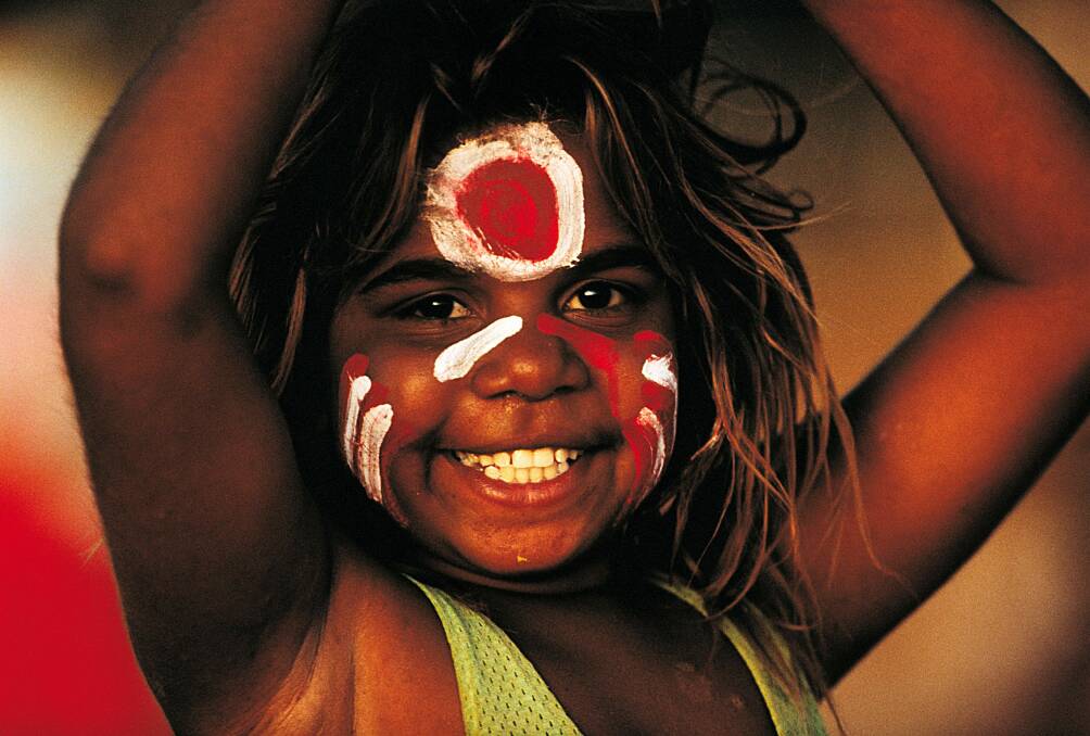 Bill Bachman's photo, Lajamanu girl, features in an exhibition of works by Australian Geographic photographers. Picture: Supplied