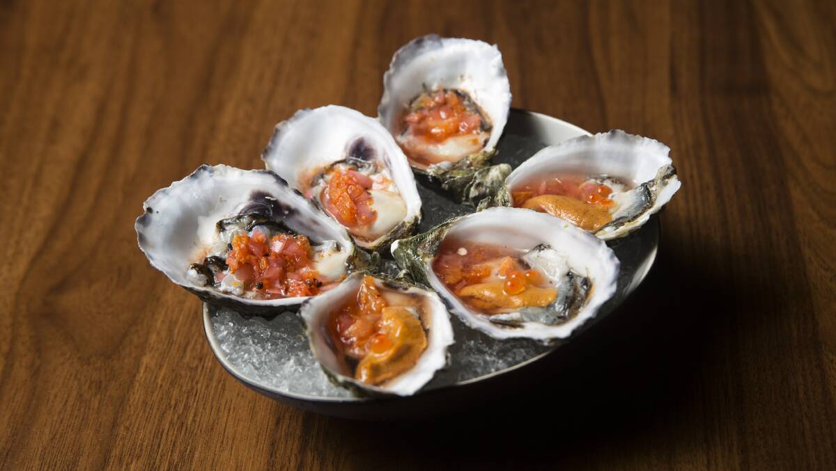 Oyster with daidai mignonette. Picture by Keegan Carroll