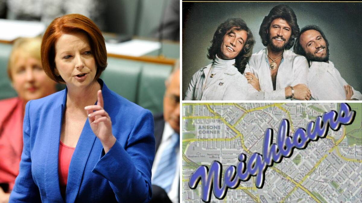 Julia Gillard's Misogyny Speech, Staying Alive by The Bee Gees and the Neighbours theme song all have been added to the Sounds of Australia registry. Pictures supplied