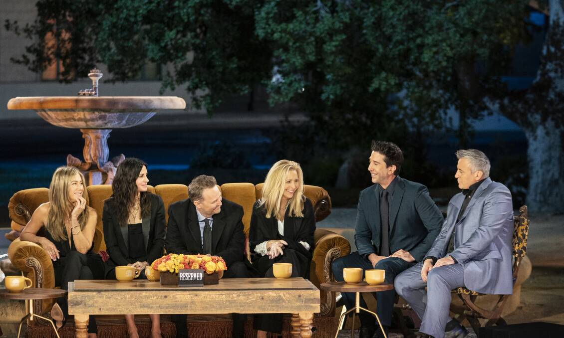 The reunion saw the Friends cast revisit the sets of the original series, meet with guests who appeared on the show and share behind-the-scenes footage. Picture: Warner Bros Entertainment Inc/Binge