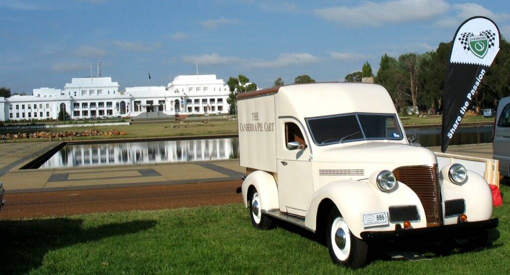 The Canberra Pie Cart in front of Old Parliament House. Picture: Supplied