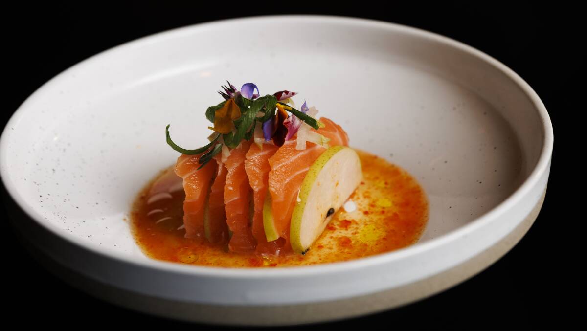 Salmon sashimi. Picture by Keegan Carroll