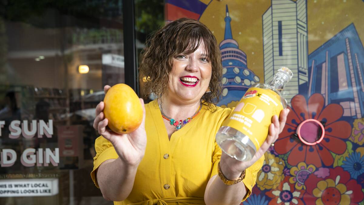 Underground Spirits Claudia Roughley at Pop Canberra for the launch of a Sweet Sun Soaked Gin. Picture: Keegan Carroll