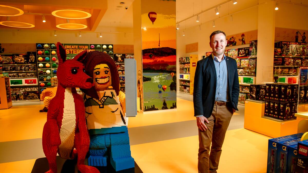 The LEGO Group general manager Australia and New Zealand Matthew Robertson at Canberra's first LEGO Certified Store. Picture: Elesa Kurtz 