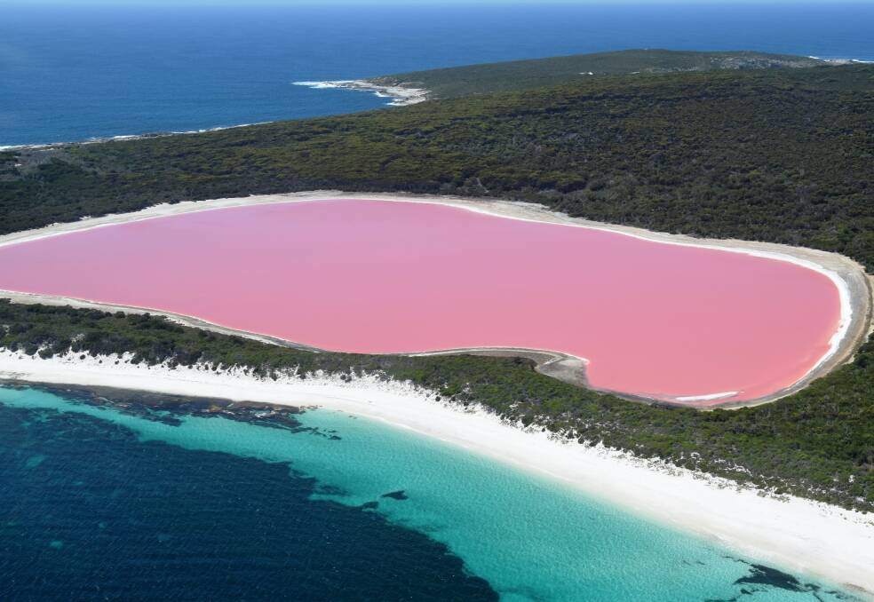 Lake Hillier on Middle Island off the south coast of Western Australia. Picture: Shutterstock