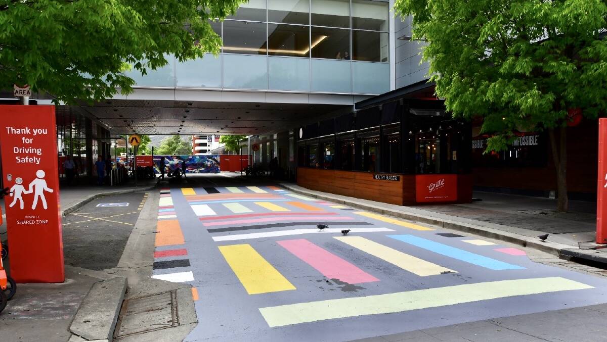 Canberra Centre has blocked off Scotts Crossing for renovation works. Picture: Elesa Kurtz