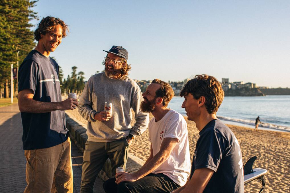Heaps Normal founders Jordy Smith, Peter Brennan, Andy Miller and Ben Holdstock. Picture: Supplied