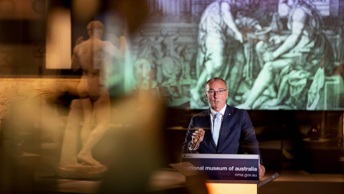 National Museum of Australia director Mathew Trinca at the opening of Ancient Greeks. Picture: Sitthixay Ditthavong
