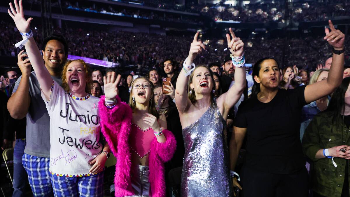 Fans at Taylor Swift's Eras Tour in Las Vegas. Picture Getty Images/TAS Management 