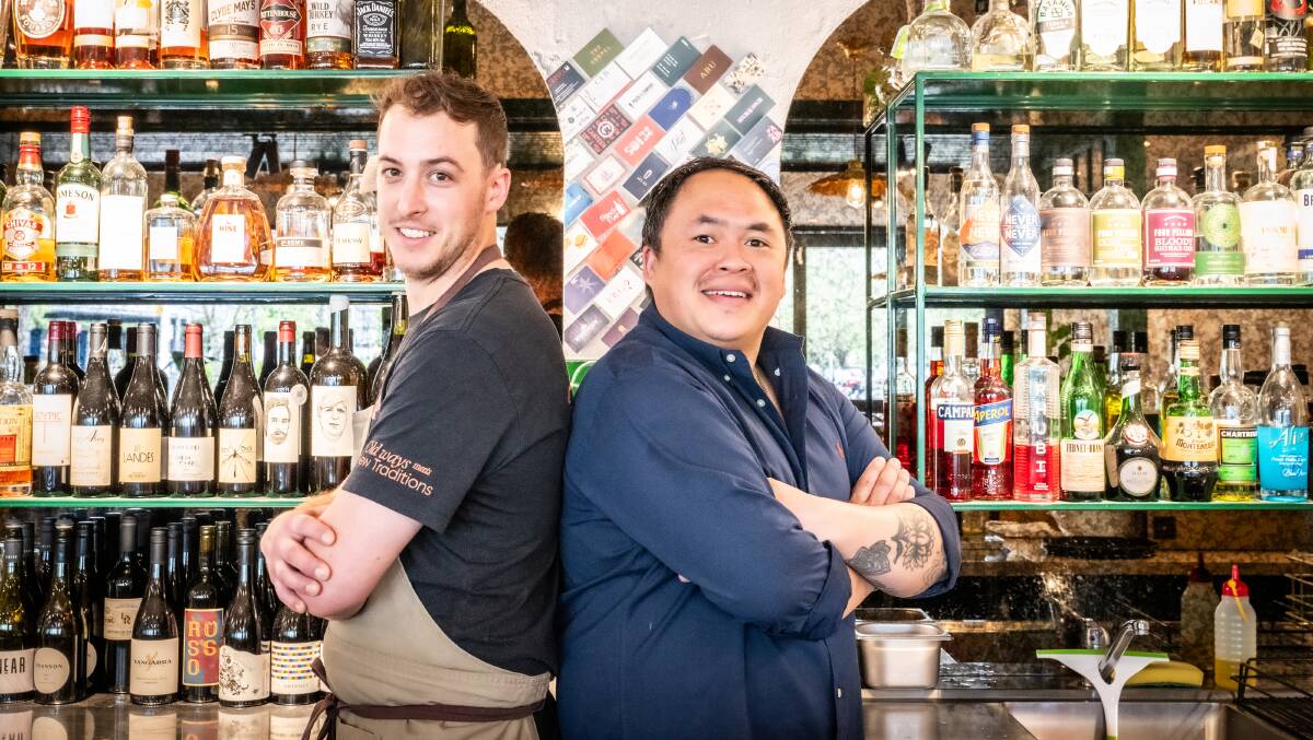Head chef Adam Hazelton and owner Andrew Duong. Picture supplied
