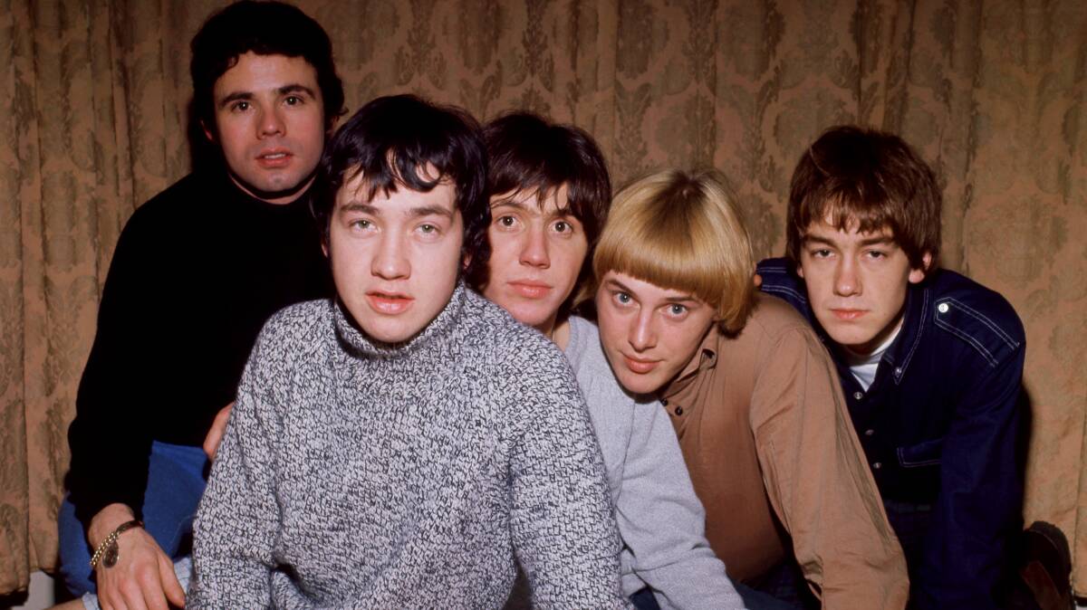 The Easybeats - drummer Snowy Gordon Fleet, George Young, Stevie Wright, Harry Vanda and Dick Diamonde in 1966 in London, England. Picture: Getty Images