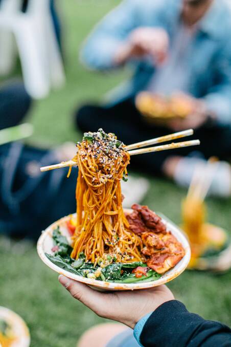 The very Instagram-worthy flying noodles. Picture: Supplied