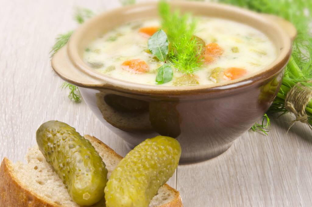 For anyone who loves pickled foods, Polish cucumber soup is worth a try. Picture: Shutterstock