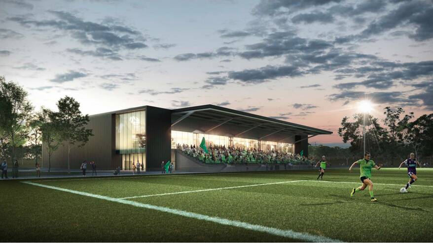 An artist's impression of the Home of Football in Throsby. Picture supplied