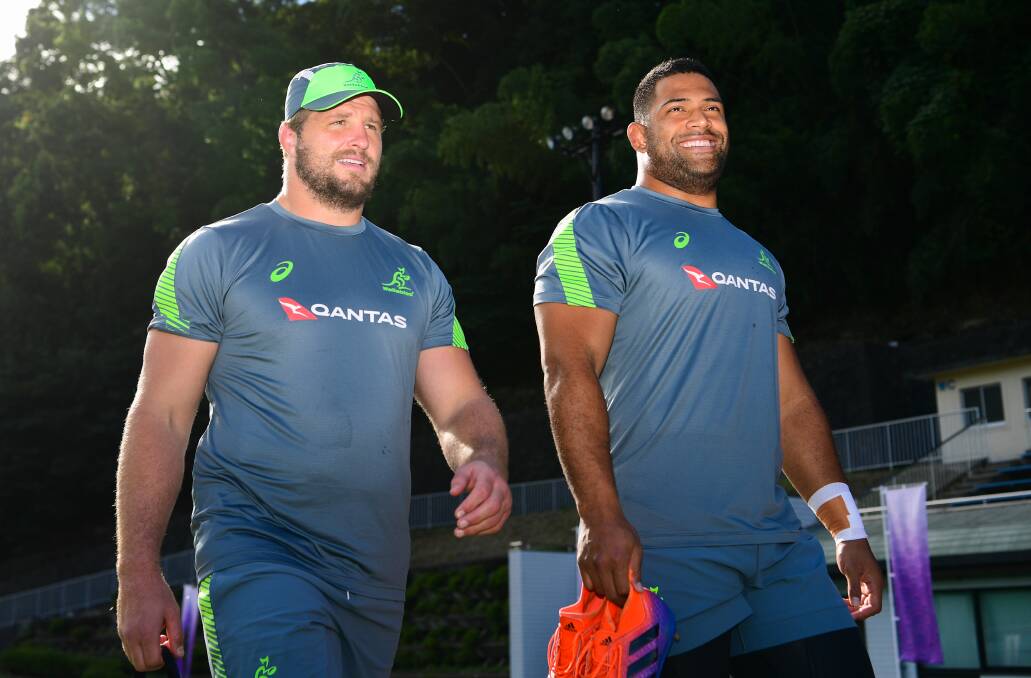Scott Sio and James Slipper are ready for a scrum battle. Picture: RugbyAu Media/Stuart Walmsley