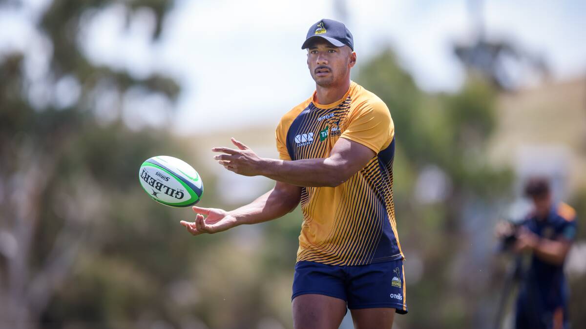 Centre Irae Simone says the Brumbies want to deliver a new attacking style this year. Picture: Sitthixay Ditthavong
