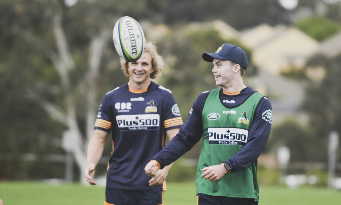 Ryan Lonergan, right, and Joe Powell will swap roles this week. Picture: Dion Georgopoulos