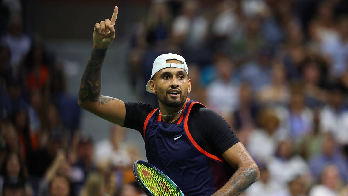 Nick Kyrgios is through to the final eight at Flushing Meadows. Picture Getty Images