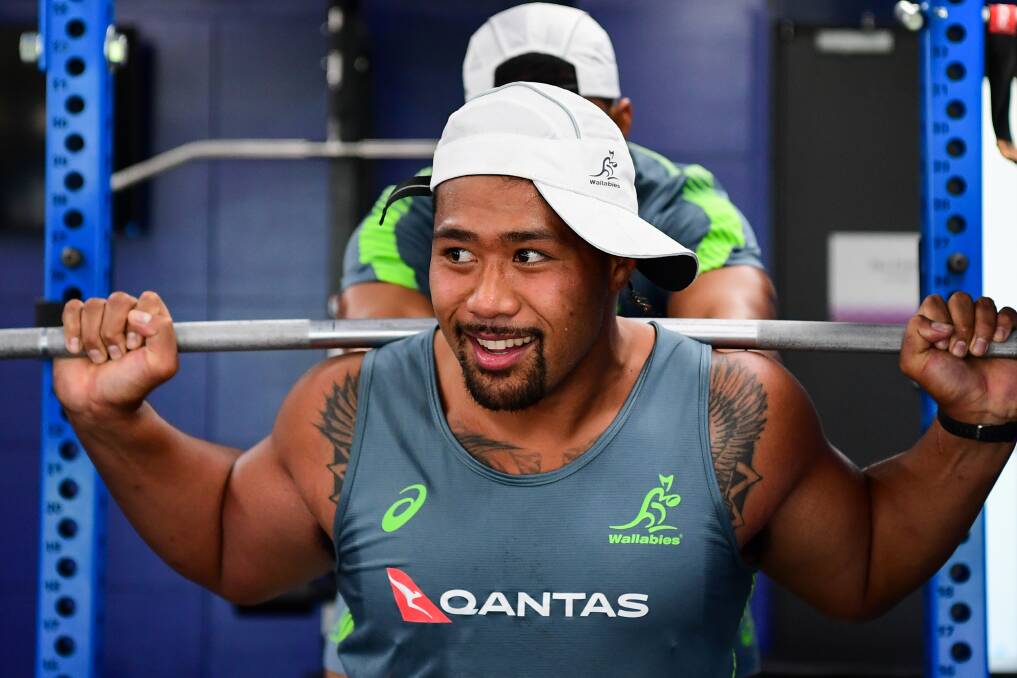 Folau Faingaa and the Wallabies will start training this month. Picture: RugbyAU Media/Stuart Walmsley