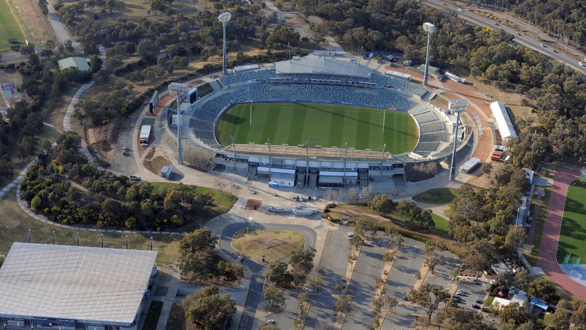 Canberra Stadium and the AIS Arena are owned by the Australian Sports Commission, which is a federal government agency. Picture by Graham Tidy