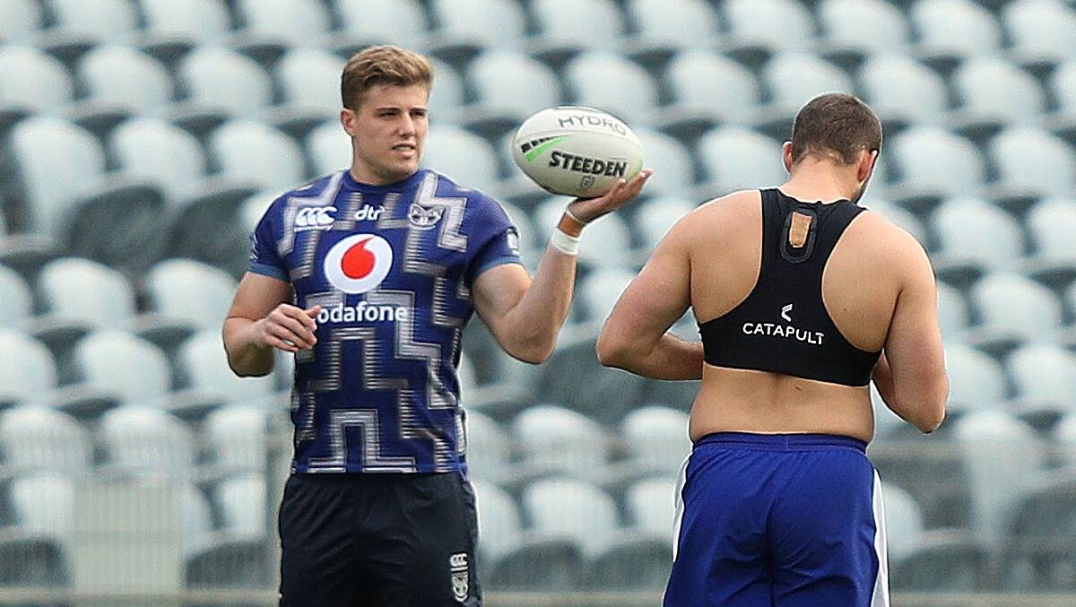 Jack Murchie joined the Warriors for training on Friday. Picture: NRL Images