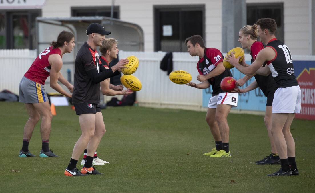Ainslie players returned to training for the first time on Thursday night. Picture: Sitthixay Ditthavong
