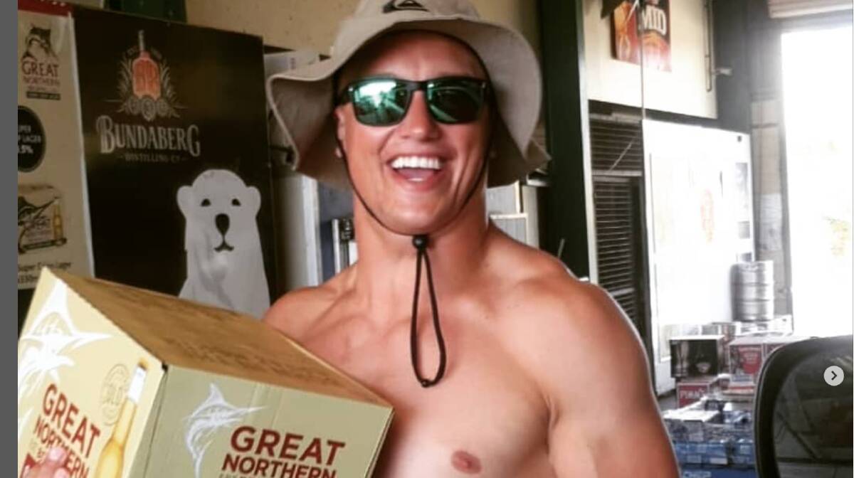Jack Wighton's golf game helped win him his height in Capital Brewing beer. Picture Instagram
