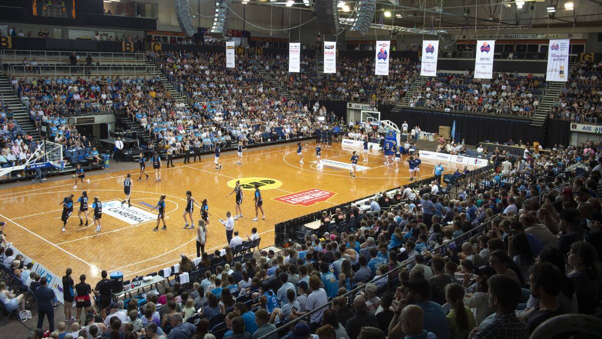 More than 4000 fans packed into the last AIS Arena event in 2020 to watch the Capitals win the WNBL title. Picture by Sitthixay Ditthavong