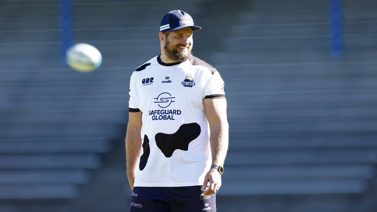 James Slipper in the Brumbies' cow training jersey. Picture by Keegan Carroll
