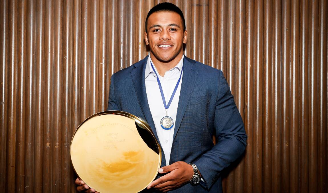 Allan Alaalatoa won the RUPA medal for excellence on Wednesday. Picture: Getty Images