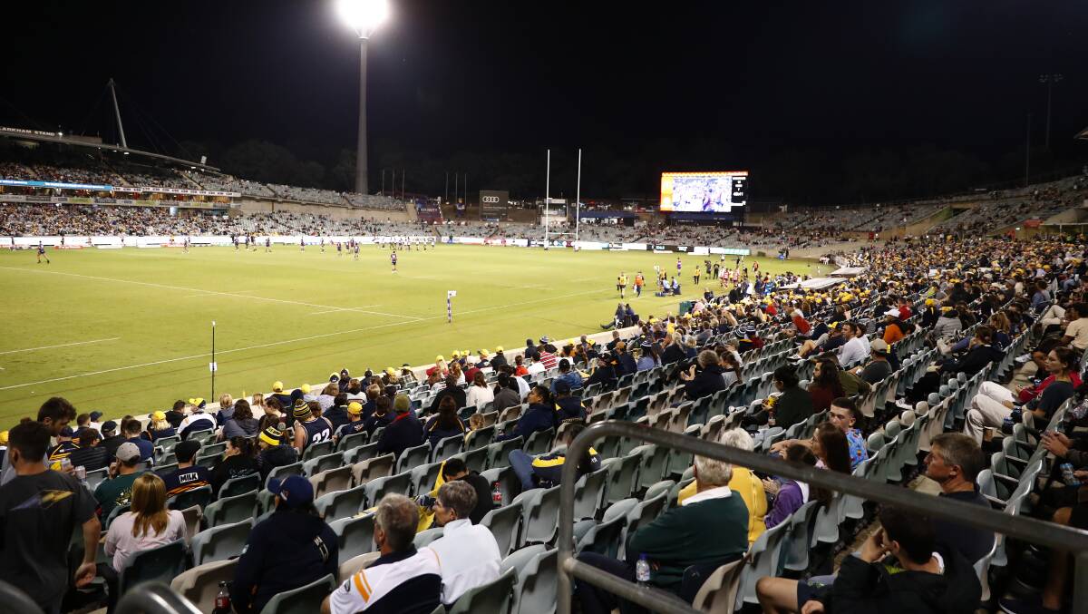 The Brumbies and Raiders are hoping they can fill the stands in Canberra. Picture by Keegan Carroll