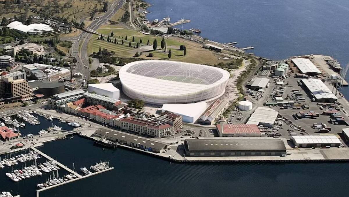 A design of the proposed stadium in Hobart.