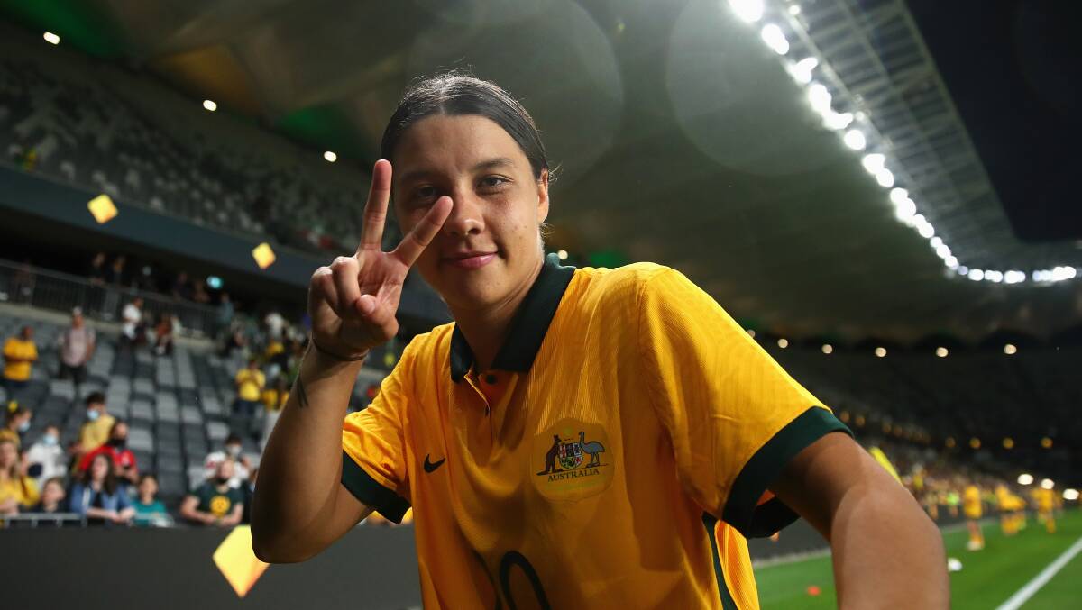 Sam Kerr will lead the Matildas at the World Cup. Picture Getty Images