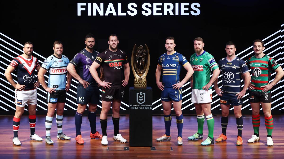 The finals captains gathered in Sydney on Monday morning. Picture Getty Images