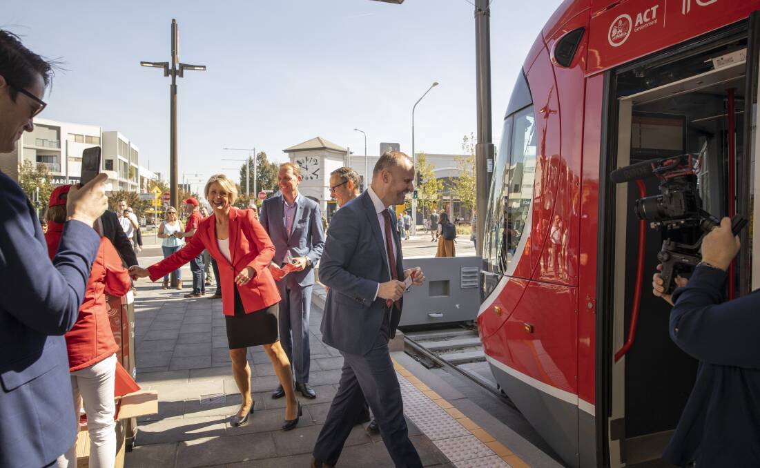 All aboard: Light rail is set to become an ACT election issue as Labor and the Liberals clash over the preferred route for the next stage.