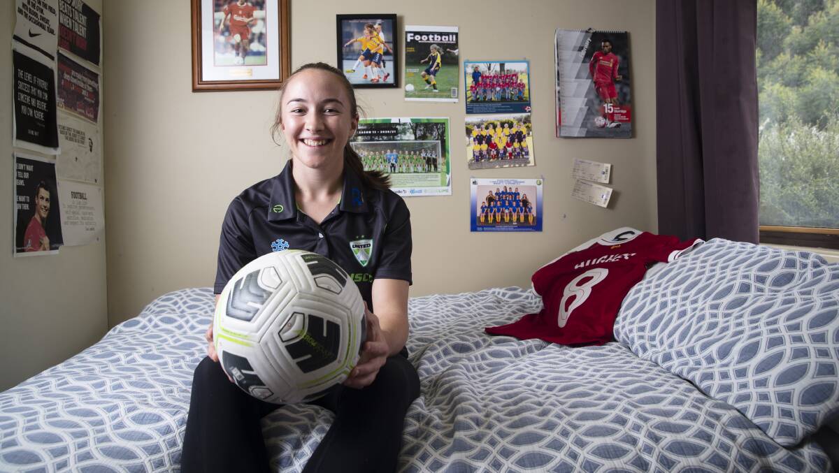 Laura Hughes wants to guide Canberra United back to the top of the ALW. Picture by Keegan Carroll
