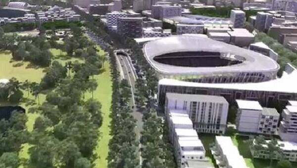 An artist's impression of what a stadium located in Civic could have looked like. Picture supplied