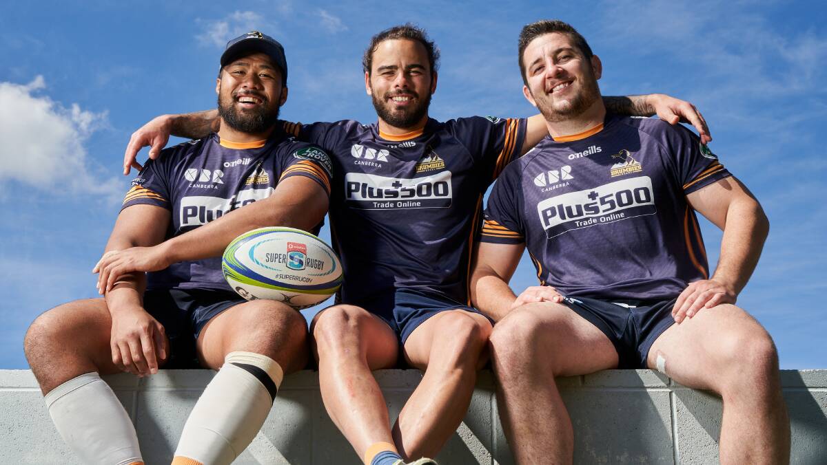 Connal McInerney, right, is in, but Andy Muirhead, centre, and Folau Fainga'a are out this week. Picture: Matt Loxton