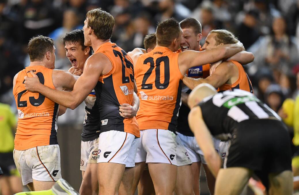 The Giants pulled off a remarkable victory against Collingwood on Saturday. Picture: Getty Images