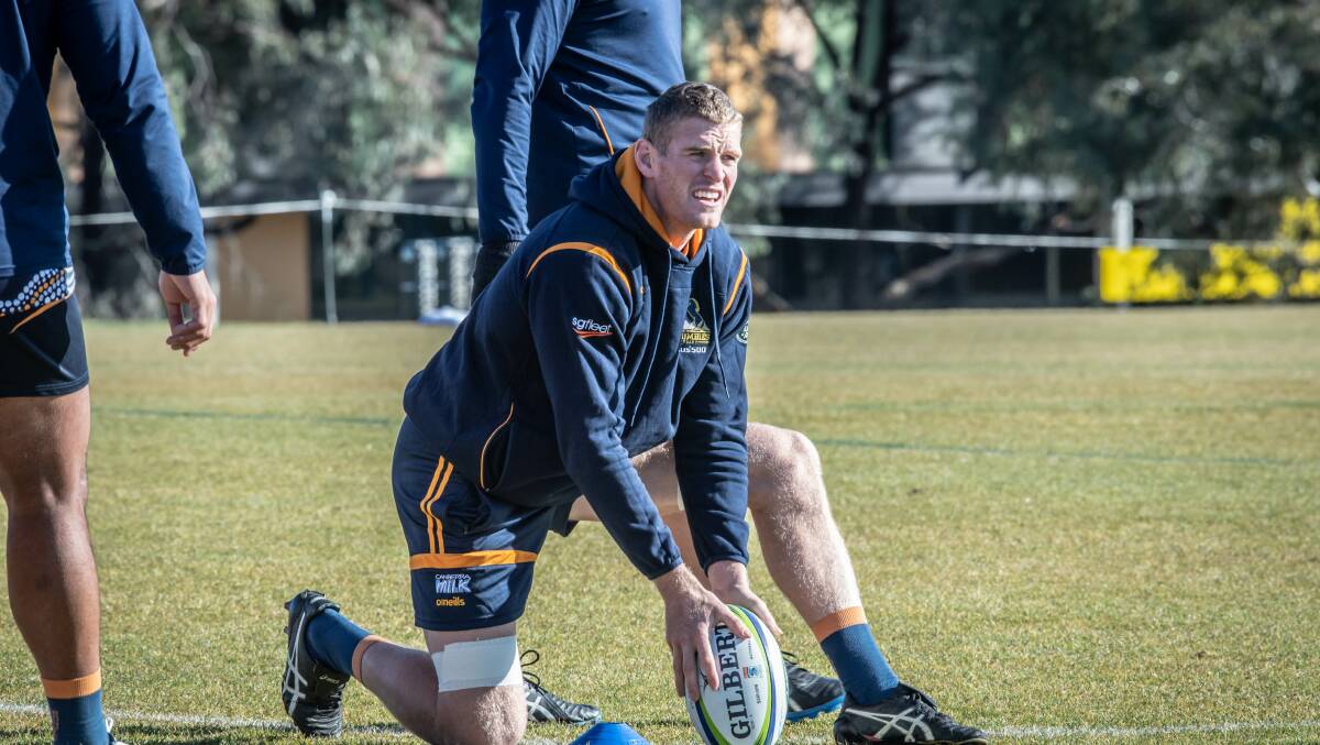 Tom Cusack and the Brumbies will travel to and from Sydney on game day because of coronavirus restrictions. Picture: Karleen Minney