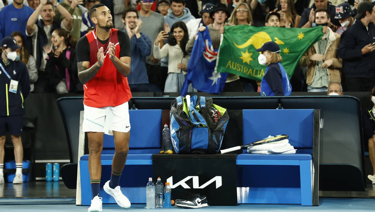 Nick Kyrgios - win or lose - is the Australian Open's entertainer. Picture: Getty Images