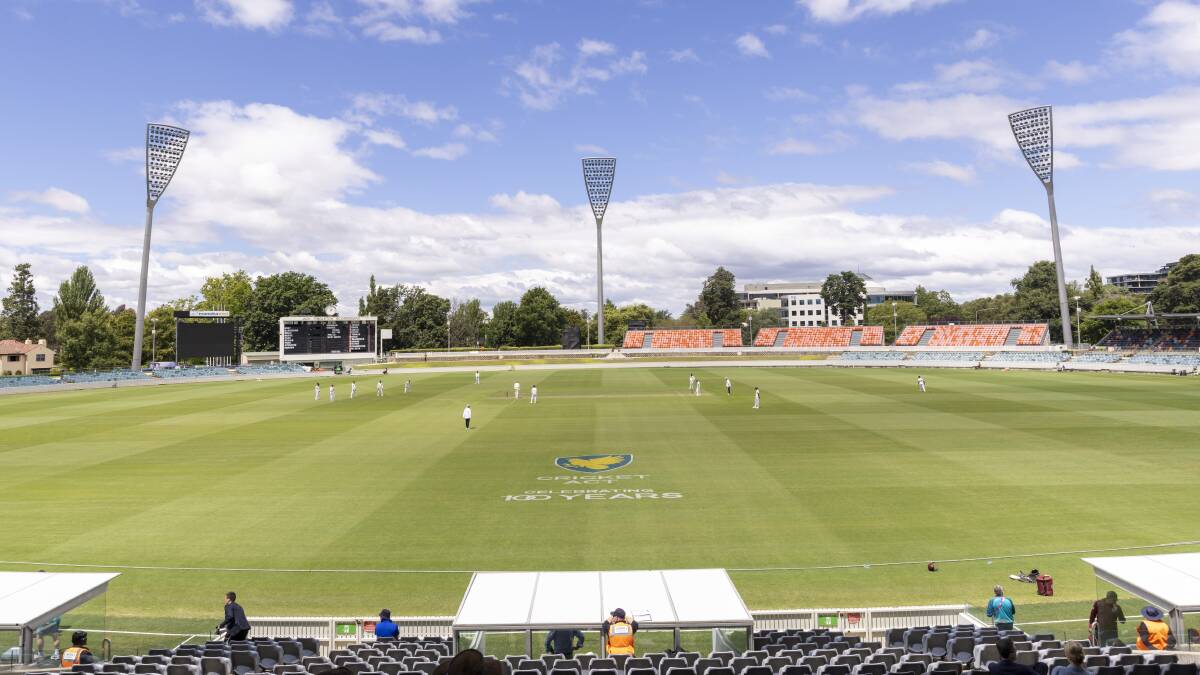 Manuka Oval had lights installed ahead of Canberra's centenary celebrations in 2013. Picture by Keegan Carroll