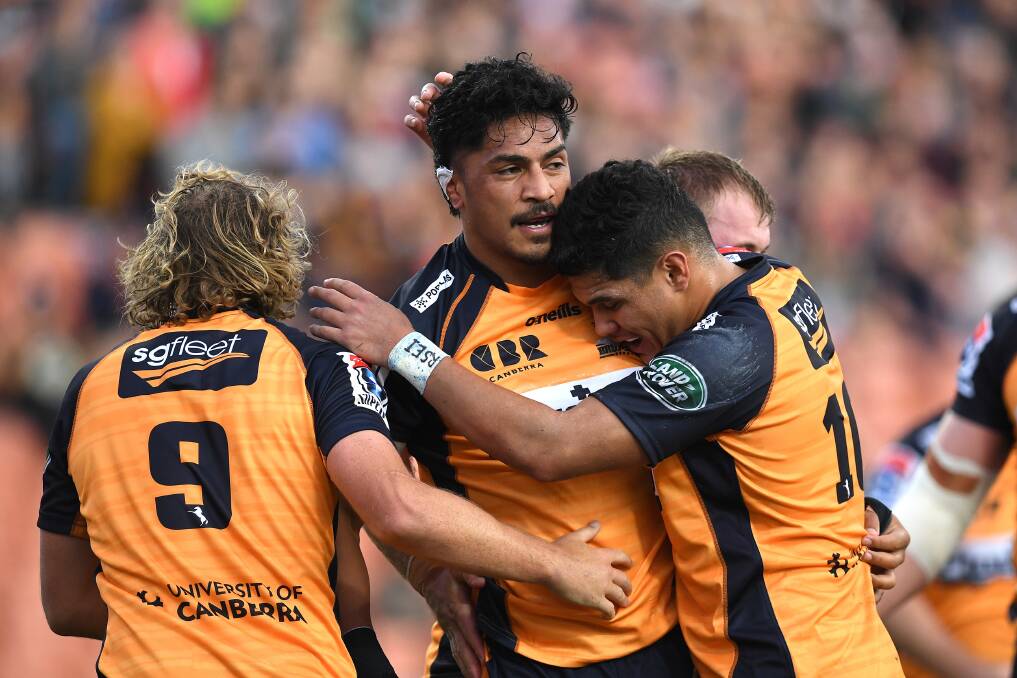 Pete Samu is dominating back-row play for the Brumbies this year. Picture: Photosport