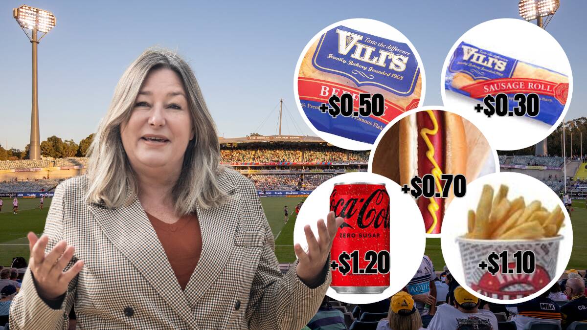 Sport Minister Yvette Berry trumpeted a drop in footy food prices last year, but 12 months later they've all increased. Pictures by Sitthxay Ditthavong, Karleen Minney